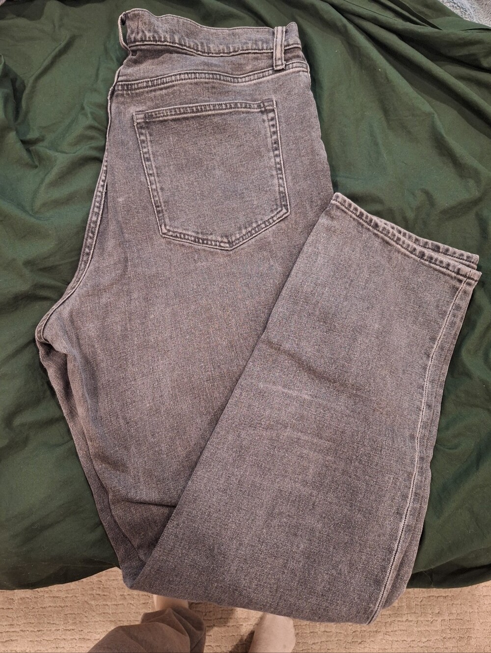 Grey Washed Jeans - Classic Straight Fit